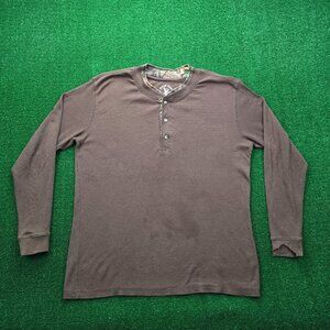 Antler Creek Sweatshirt Mens XL Brown Henley Thermal Pullover Outdoors Casual‎